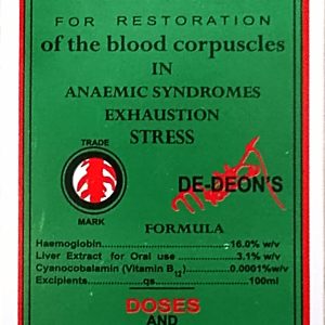 De-dions Syrup of Haemoglobin Vitamin B12